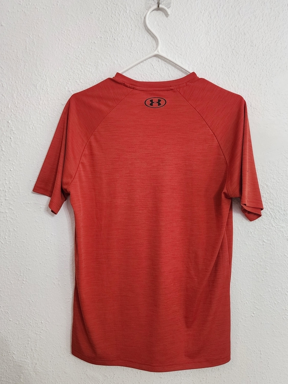 Under Armour Menβs Rust Orange/red Short-Sleeve Gym Athletic Tee - Picture 3 of 8